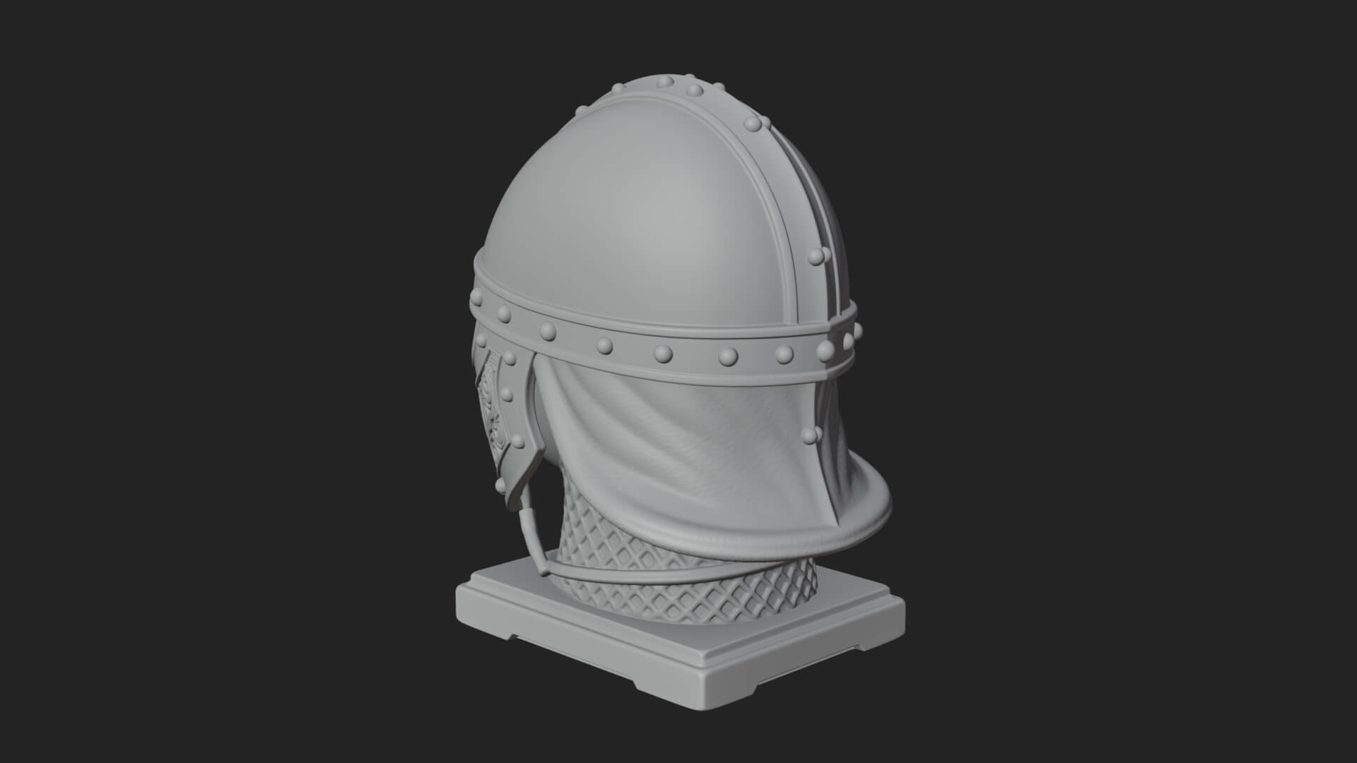Knotwork Nasal Helm Statue Design 4 3D Print Model 3D Model