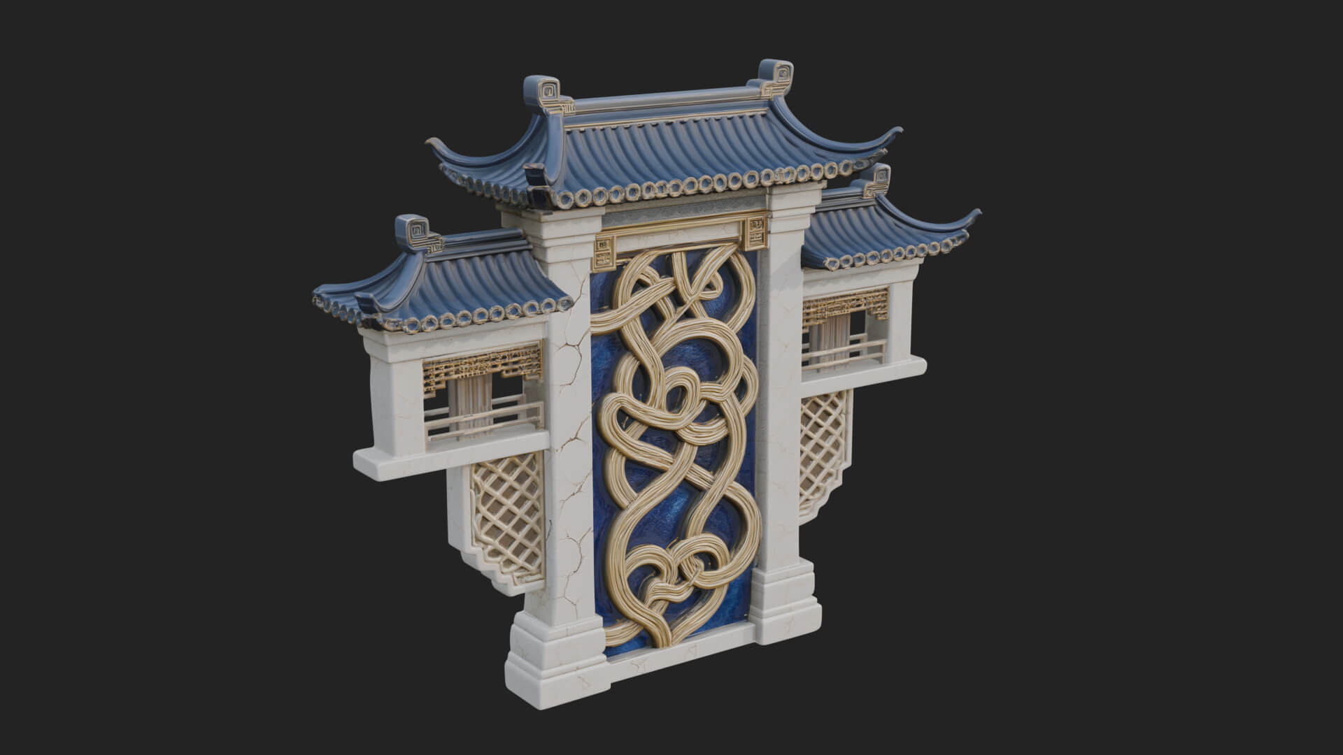 Knotwork Panel Gate Design 1 3D Print Model 3D Model