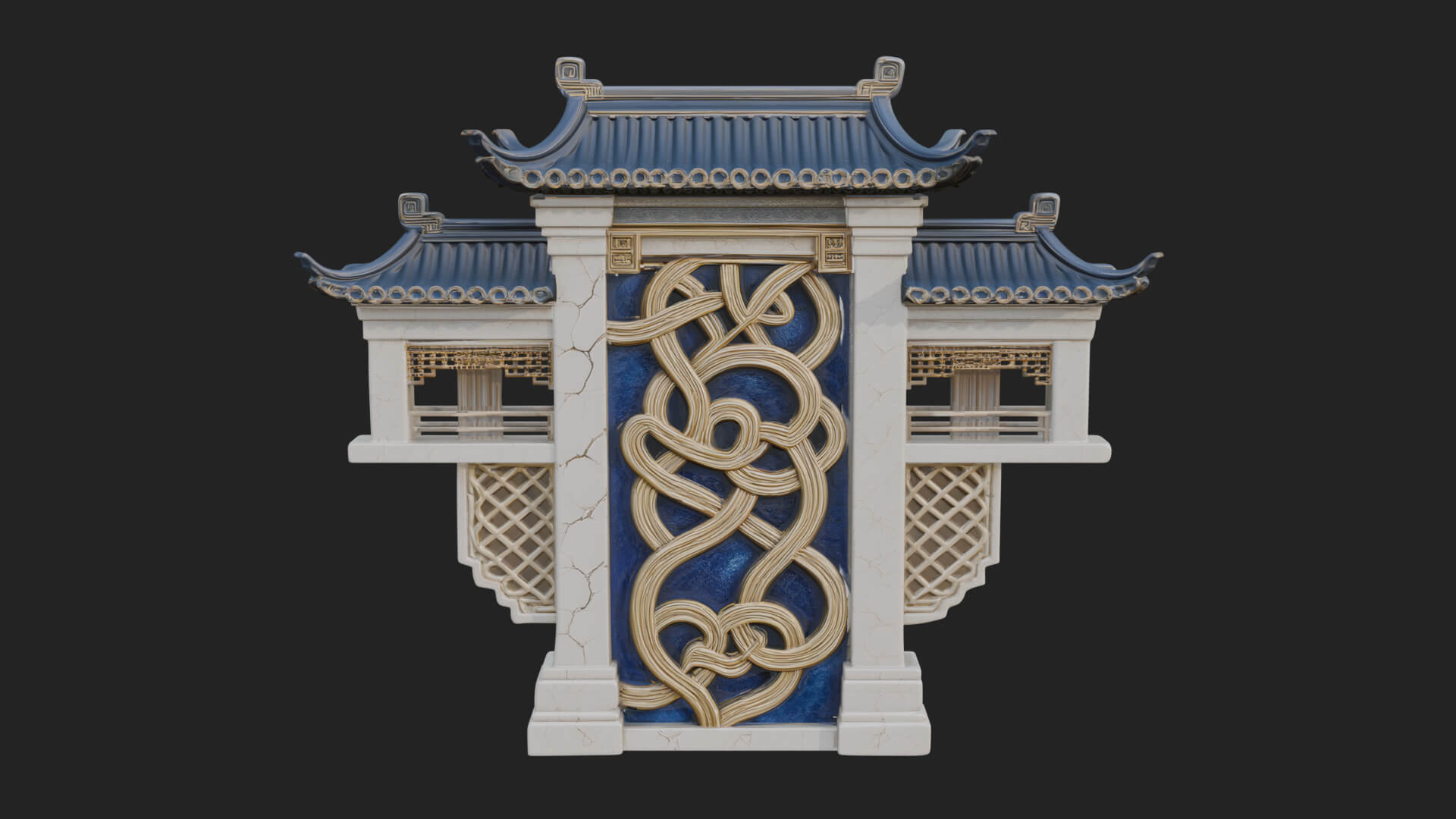 Knotwork Panel Gate Design 1 3D Print Model 3D Model
