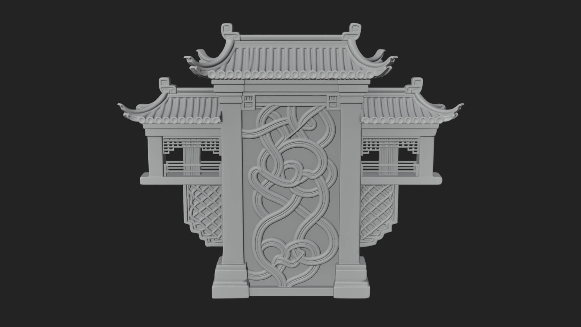 Knotwork Panel Gate Design 1 3D Print Model 3D Model