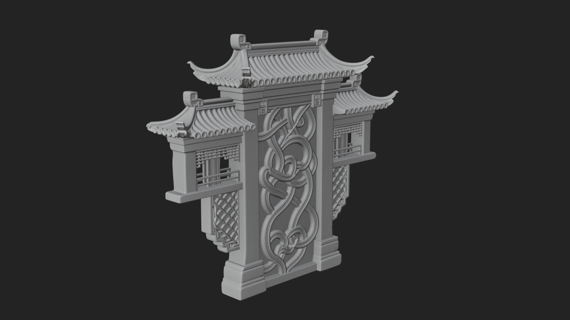 Knotwork Panel Gate Design 1 3D Print Model 3D Model