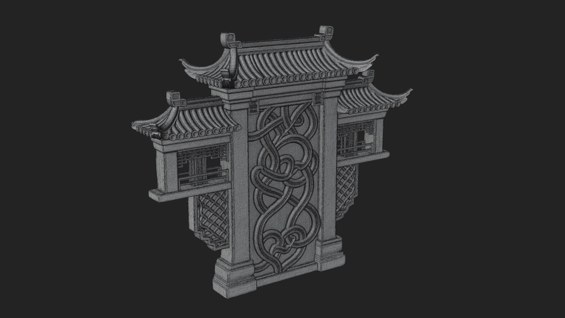 Knotwork Panel Gate Design 1 3D Print Model 3D Model