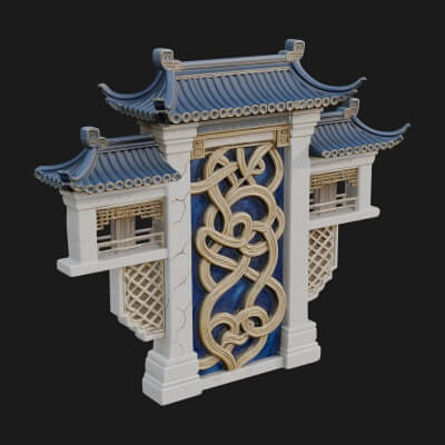 Knotwork Panel Gate Design 1 3D Print Model