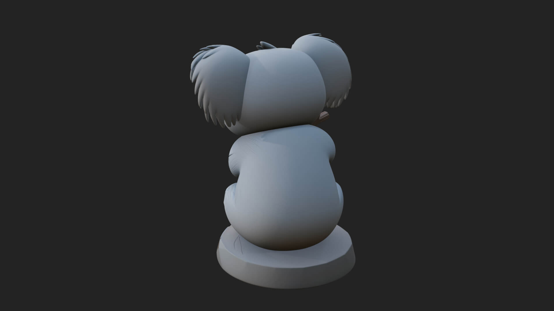 Koala on Branch Statue Design 3 3D Print Model 3D Model