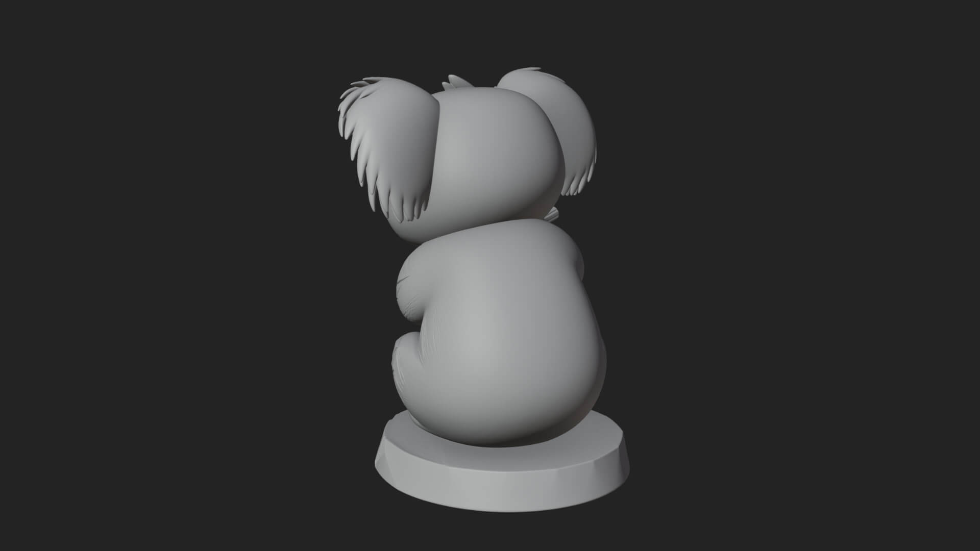 Koala on Branch Statue Design 3 3D Print Model 3D Model
