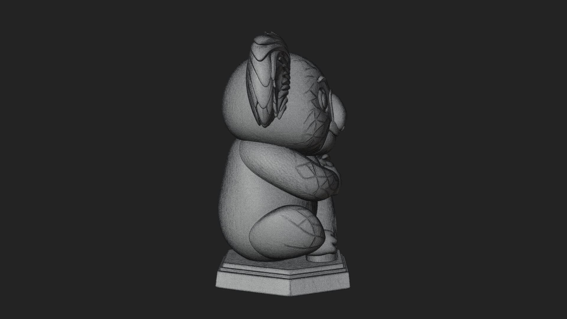 Koala on Branch Statue Design 4 3D Print Model 3D Model