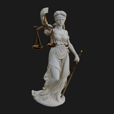 Lady Justice Statue Design 11 3D Print Model