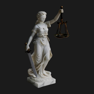 Lady Justice Statue Design 9 3D Print Model