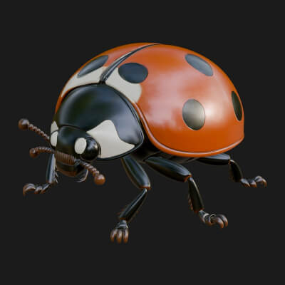 Ladybug Beetle Statue Design 1 3D Print Model