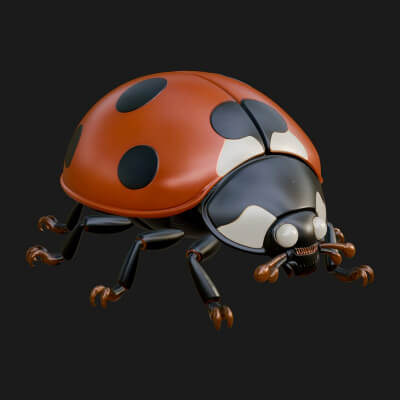 Ladybug Beetle Statue Design 2 3D Print Model
