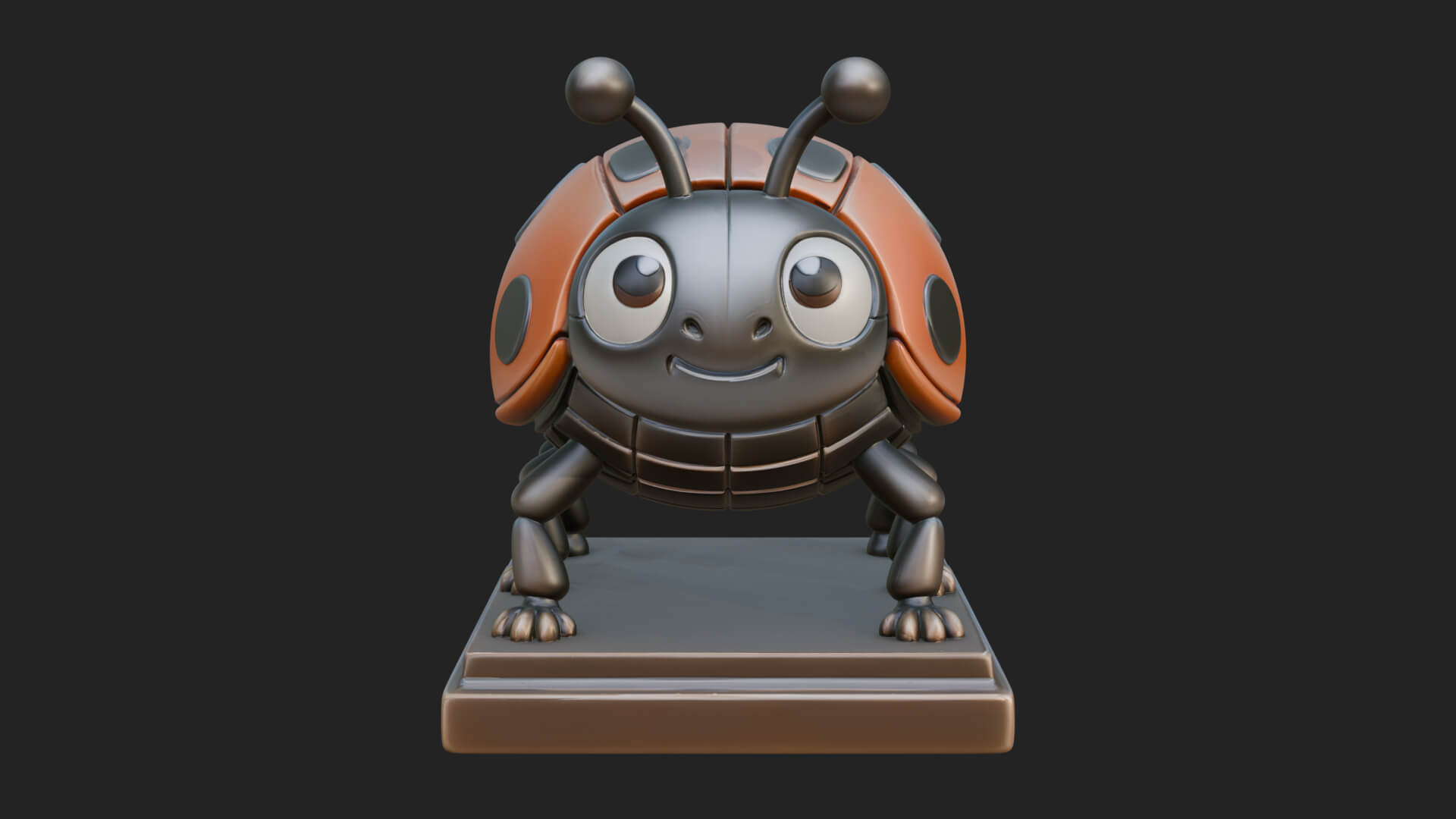 Ladybug Beetle Statue Design 5 3D Print Model 3D Model
