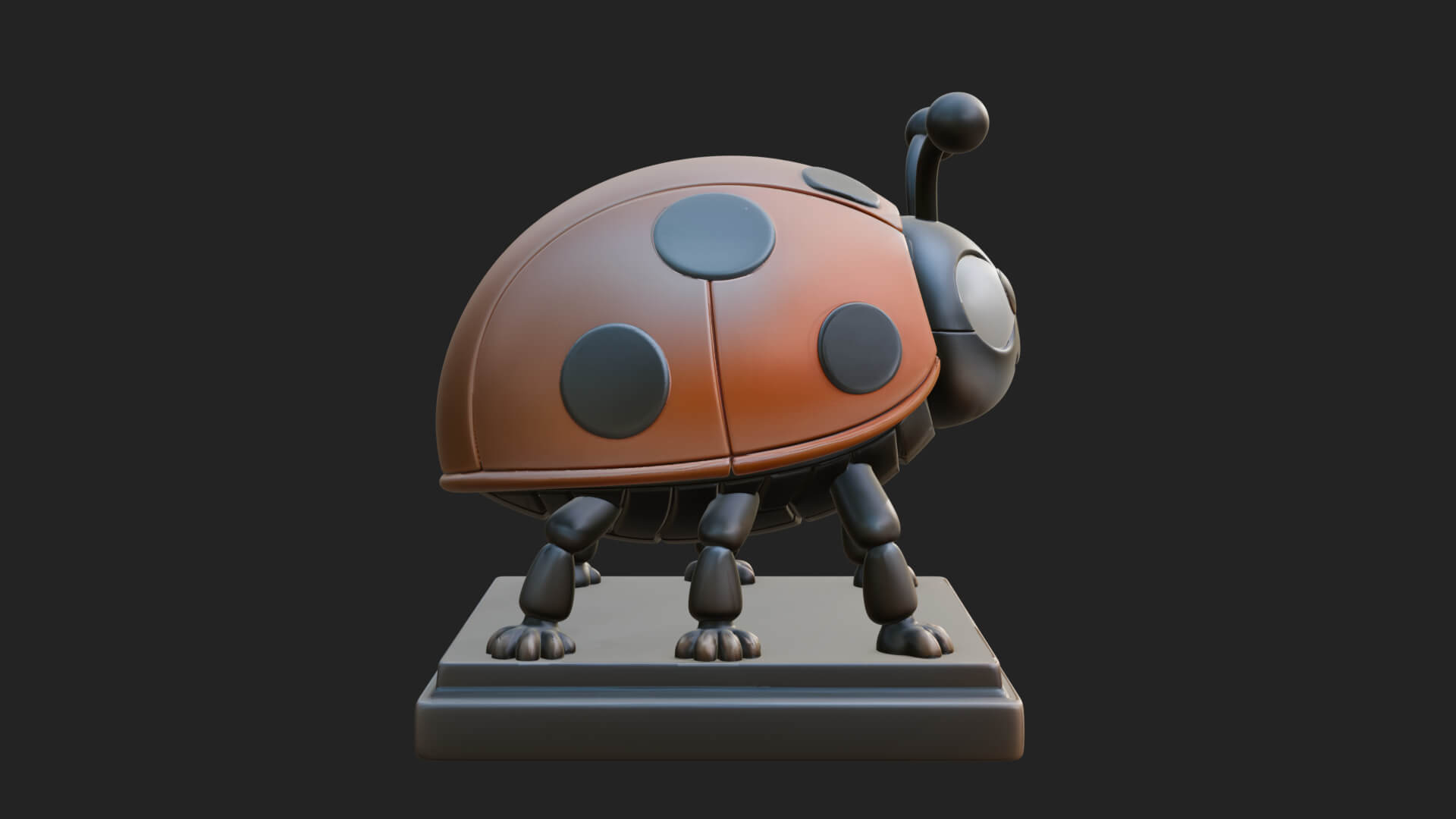 Ladybug Beetle Statue Design 5 3D Print Model 3D Model