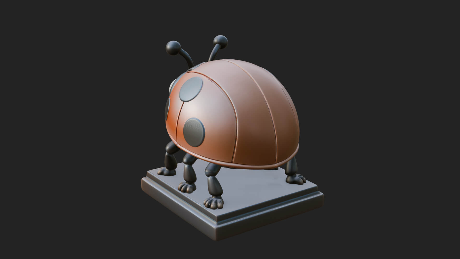 Ladybug Beetle Statue Design 5 3D Print Model 3D Model