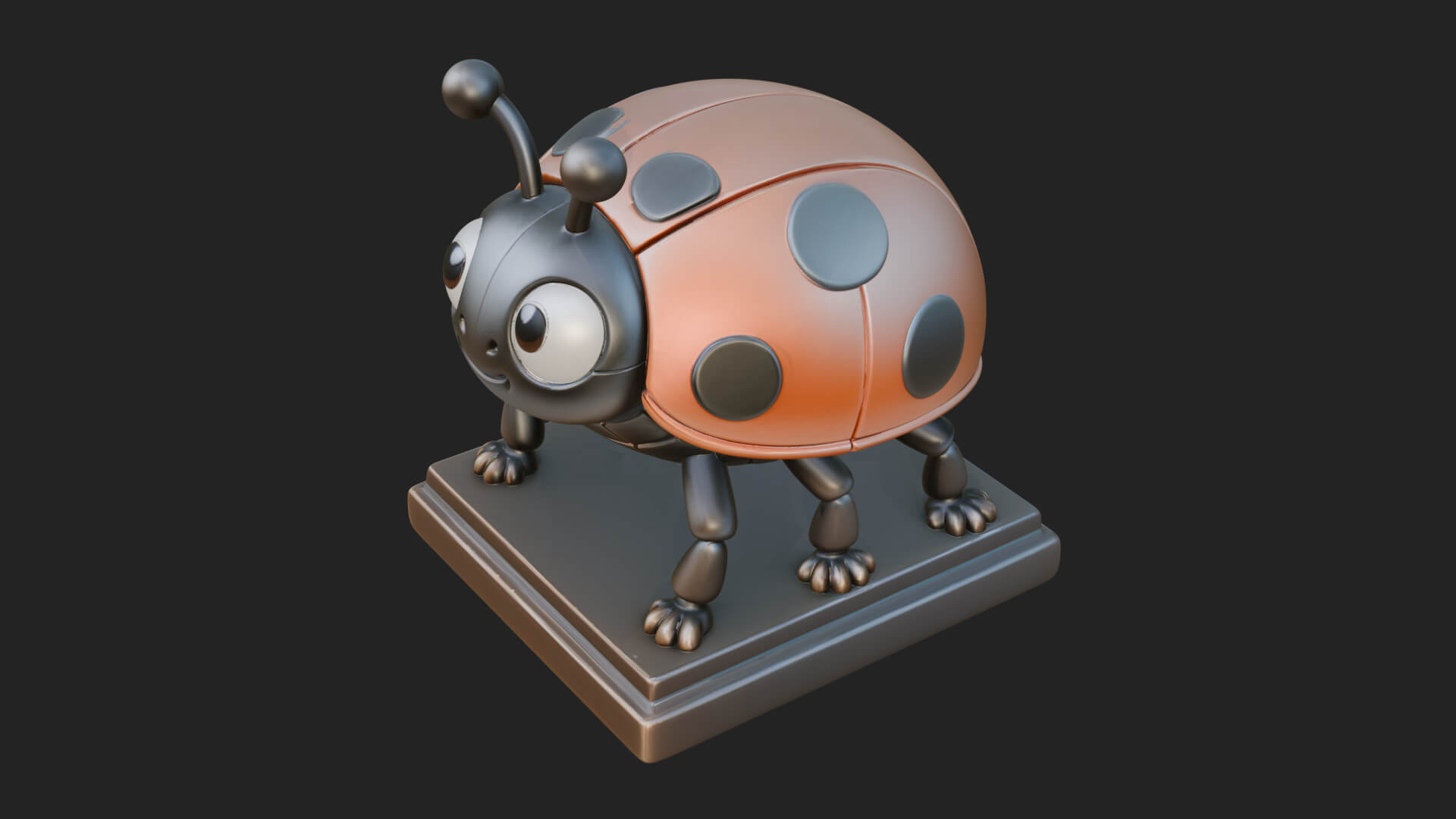 Ladybug Beetle Statue Design 5 3D Print Model 3D Model