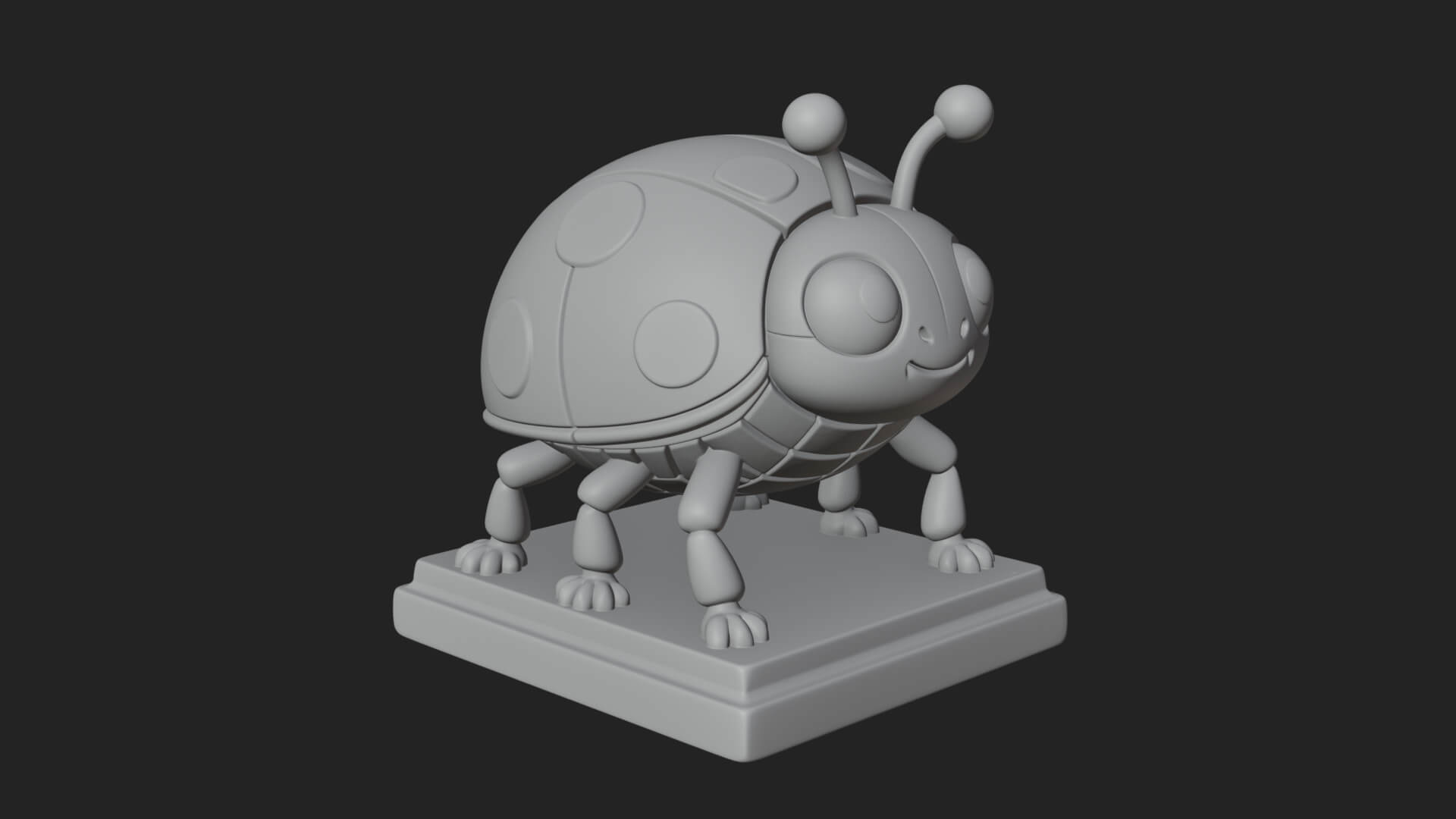 Ladybug Beetle Statue Design 5 3D Print Model 3D Model
