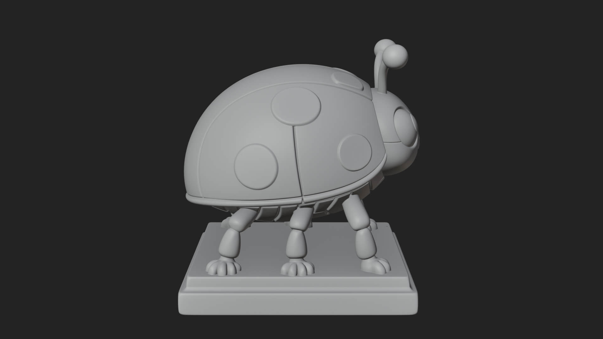 Ladybug Beetle Statue Design 5 3D Print Model 3D Model