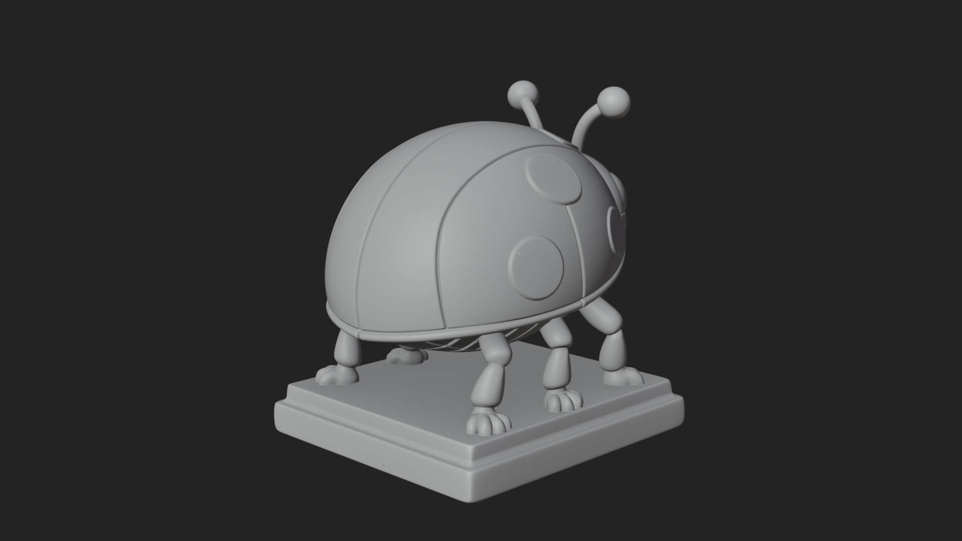 Ladybug Beetle Statue Design 5 3D Print Model 3D Model