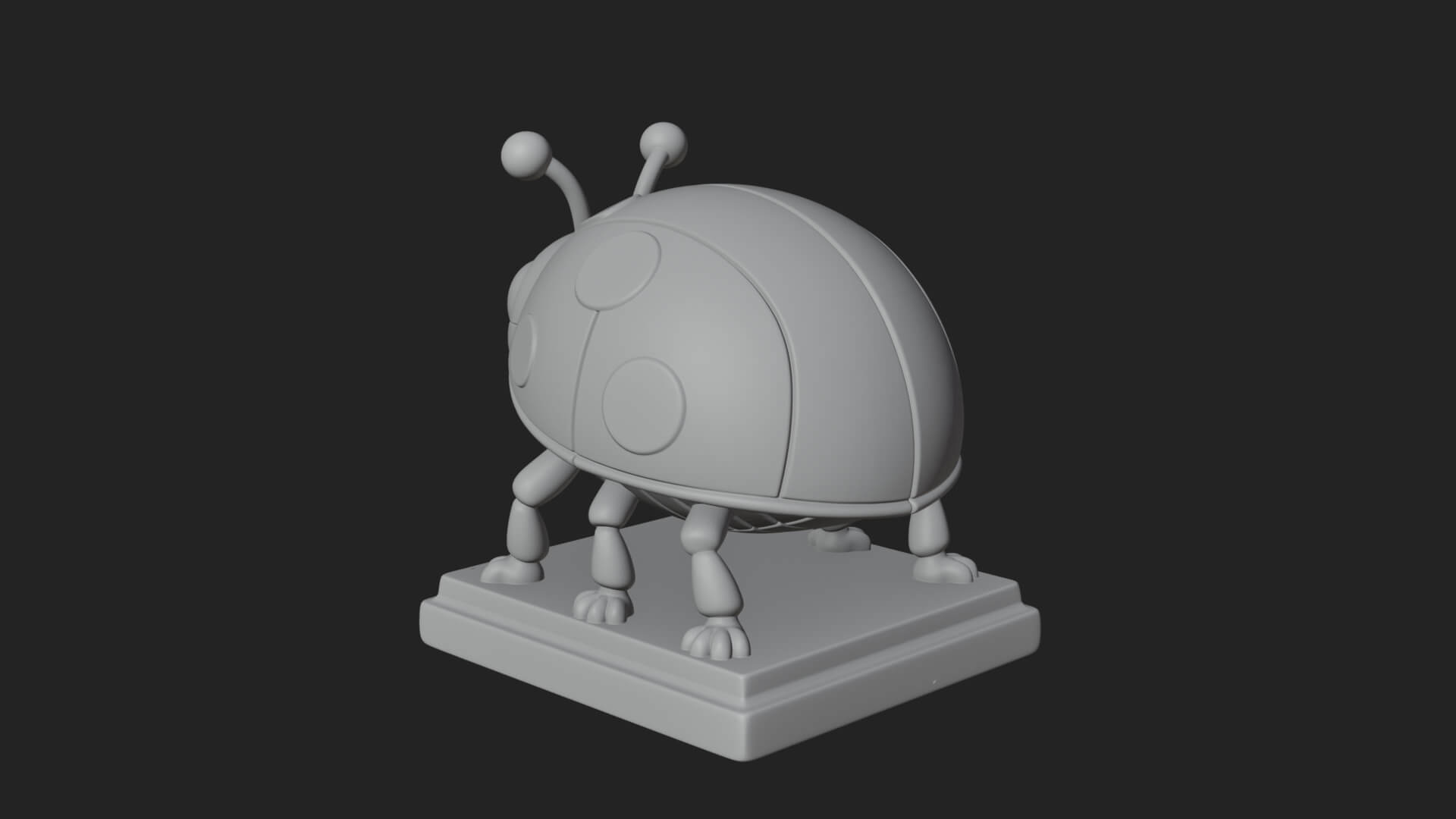 Ladybug Beetle Statue Design 5 3D Print Model 3D Model