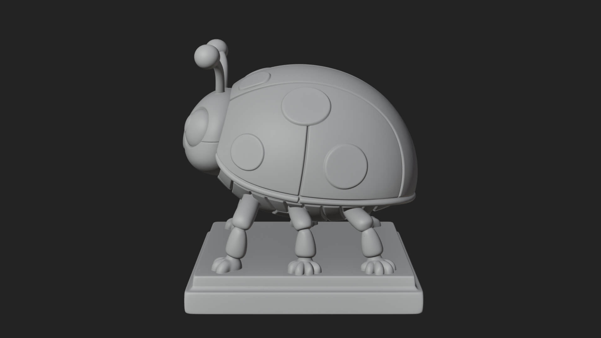Ladybug Beetle Statue Design 5 3D Print Model 3D Model