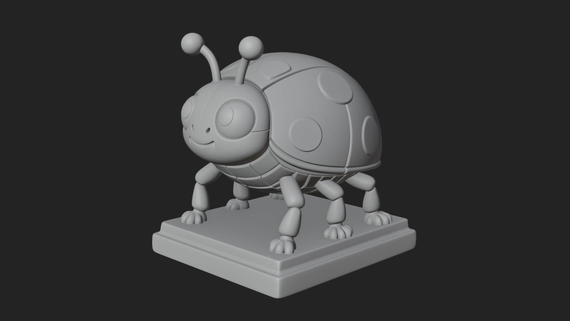 Ladybug Beetle Statue Design 5 3D Print Model 3D Model