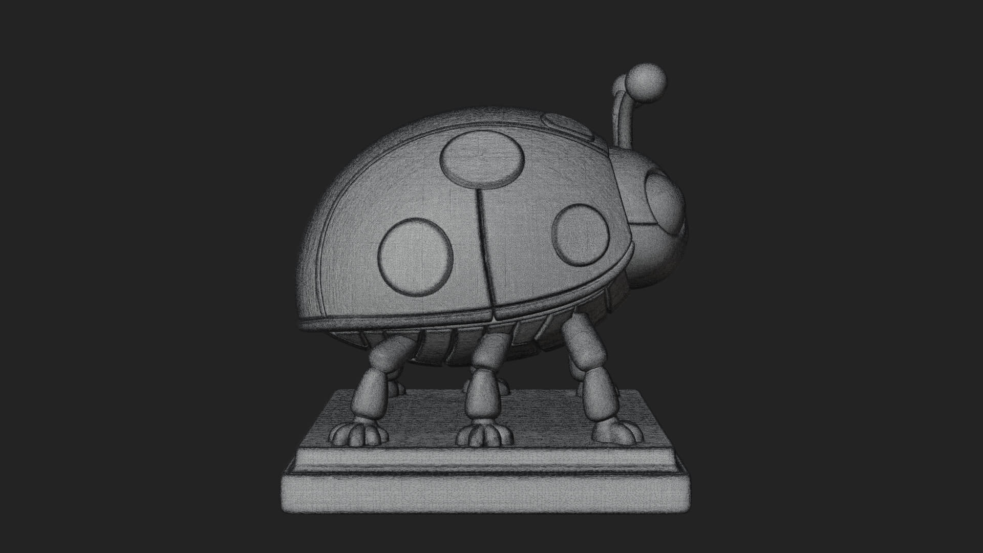 Ladybug Beetle Statue Design 5 3D Print Model 3D Model
