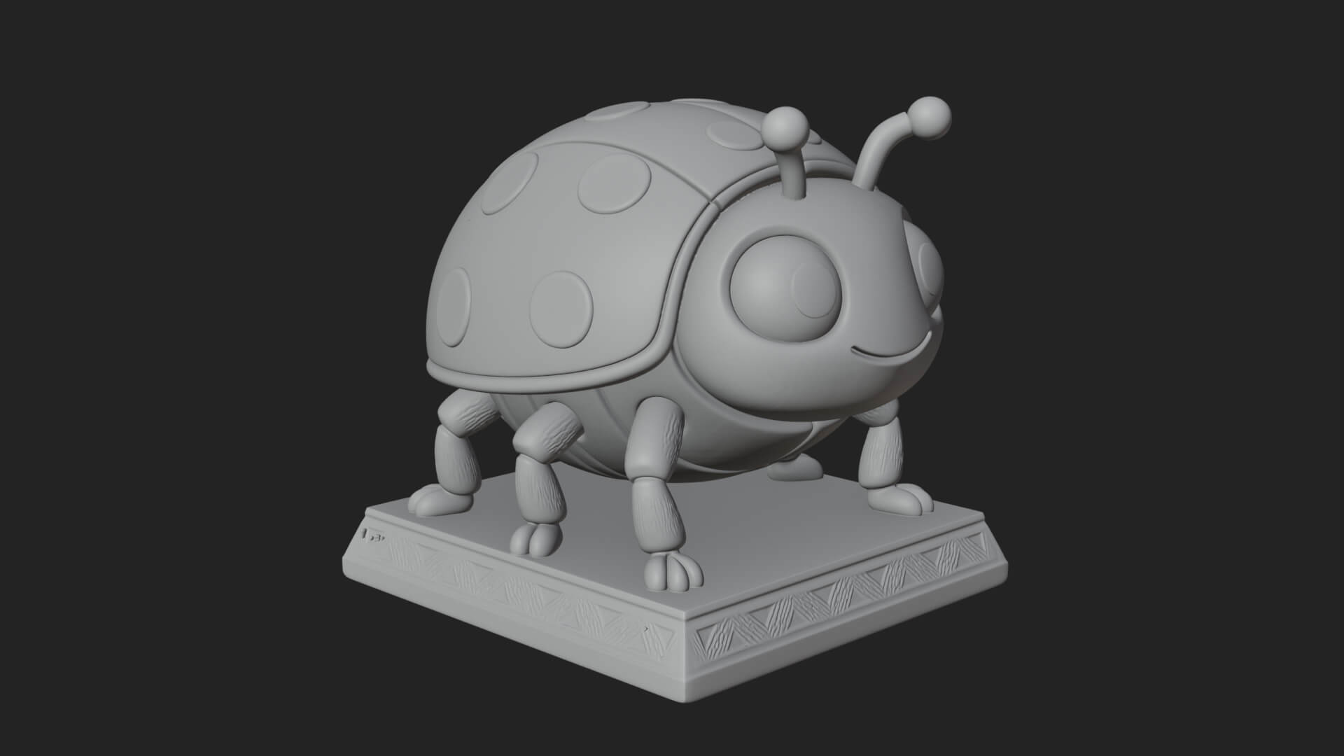 Ladybug Beetle Statue Design 6 3D Print Model 3D Model