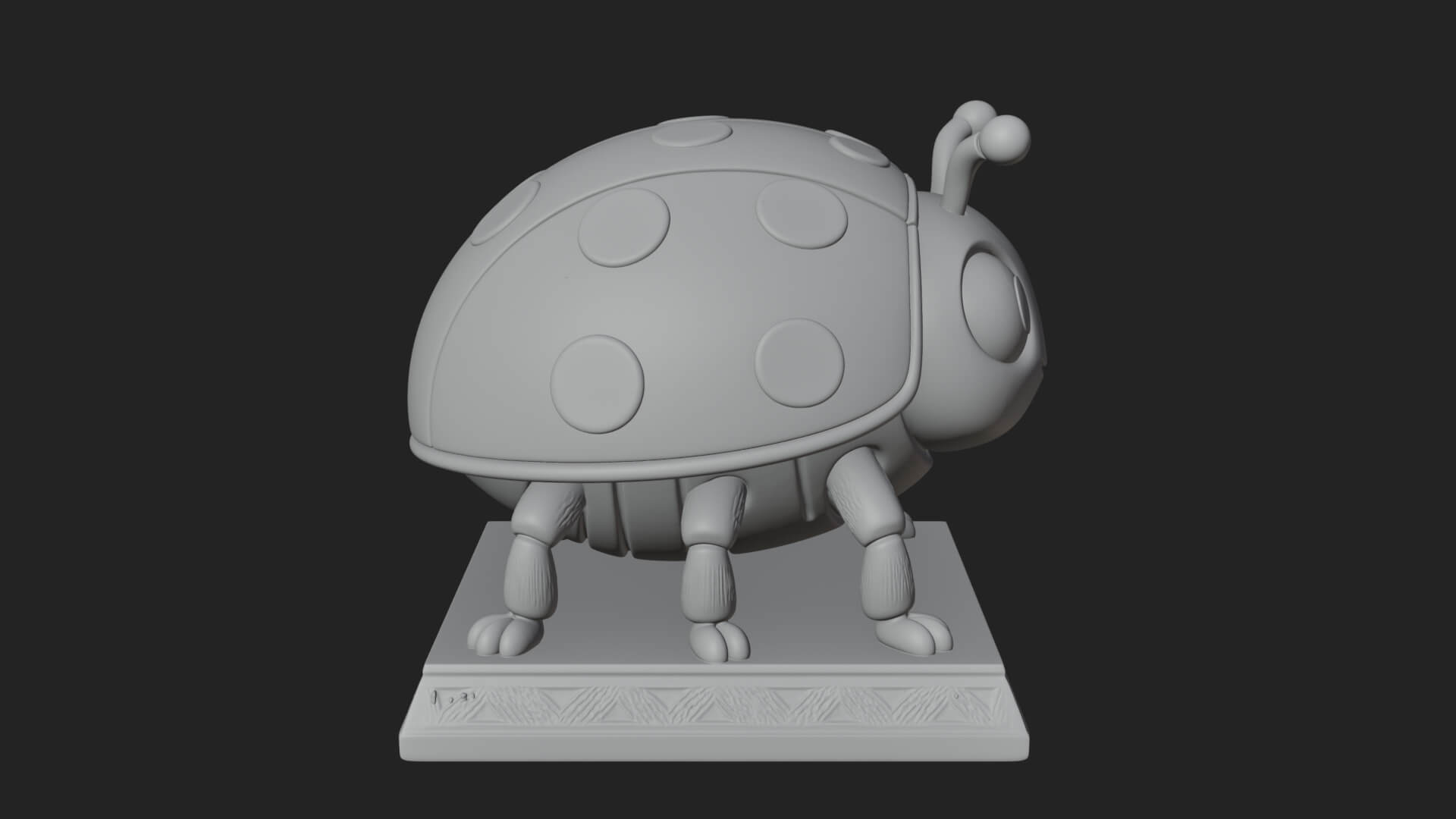 Ladybug Beetle Statue Design 6 3D Print Model 3D Model