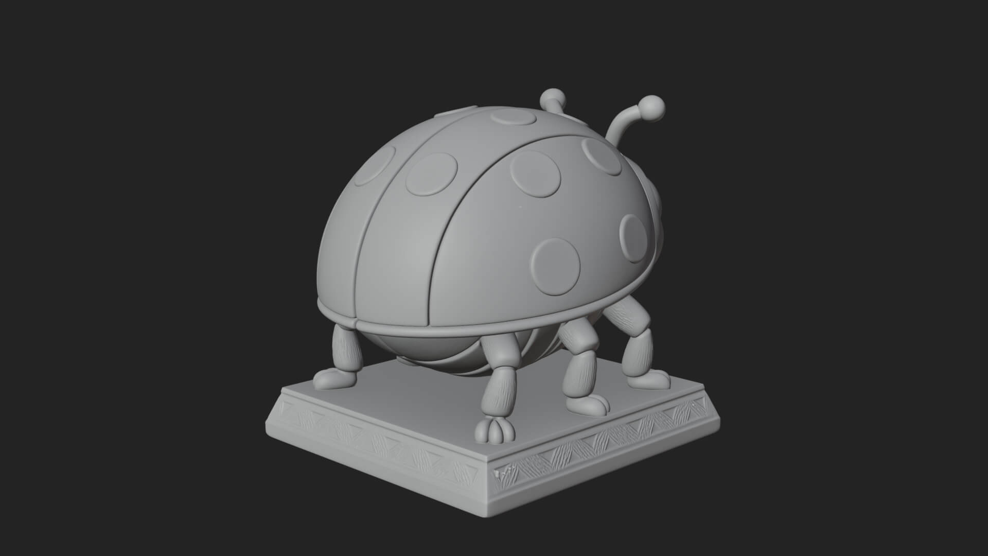 Ladybug Beetle Statue Design 6 3D Print Model 3D Model