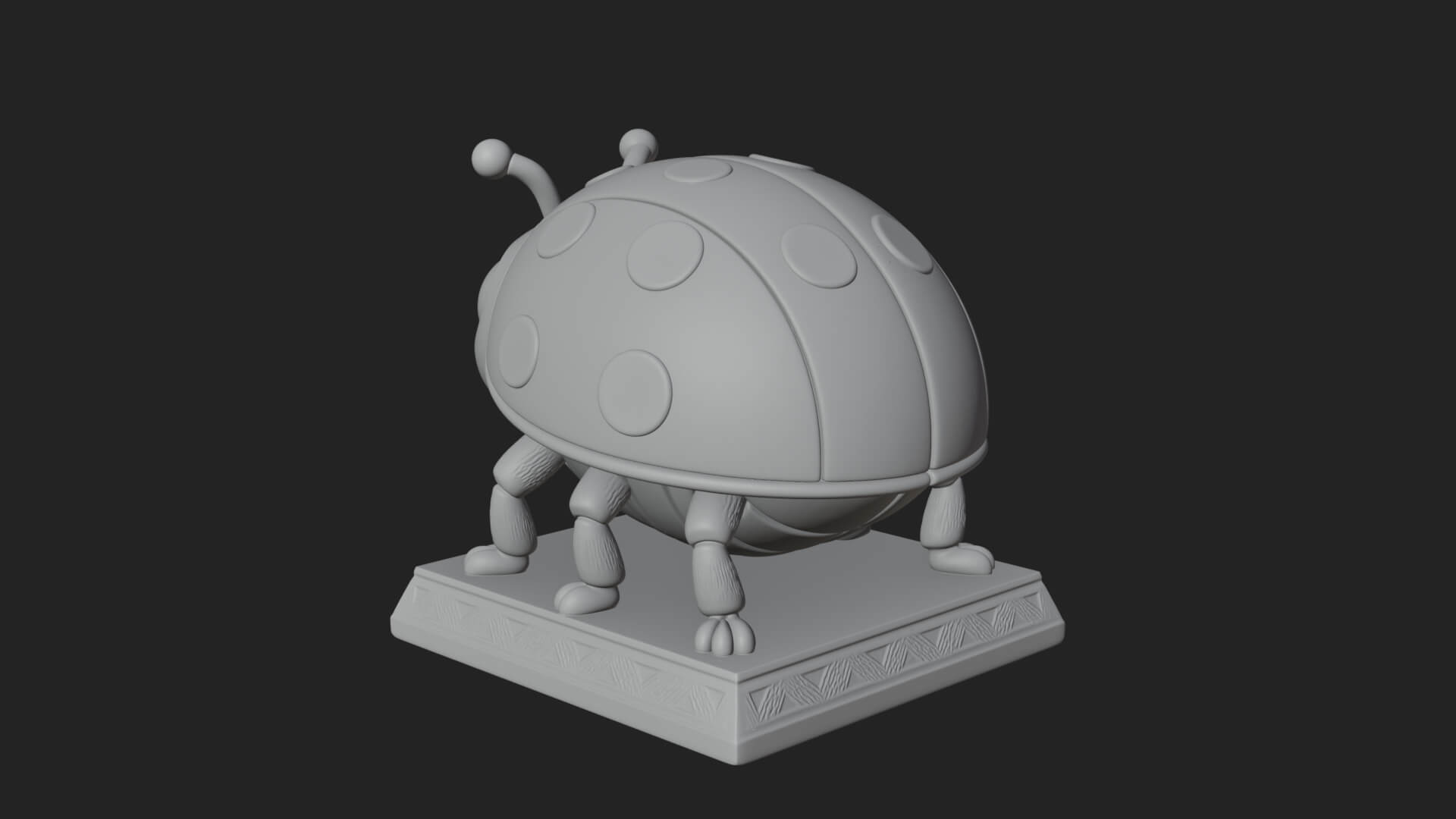 Ladybug Beetle Statue Design 6 3D Print Model 3D Model