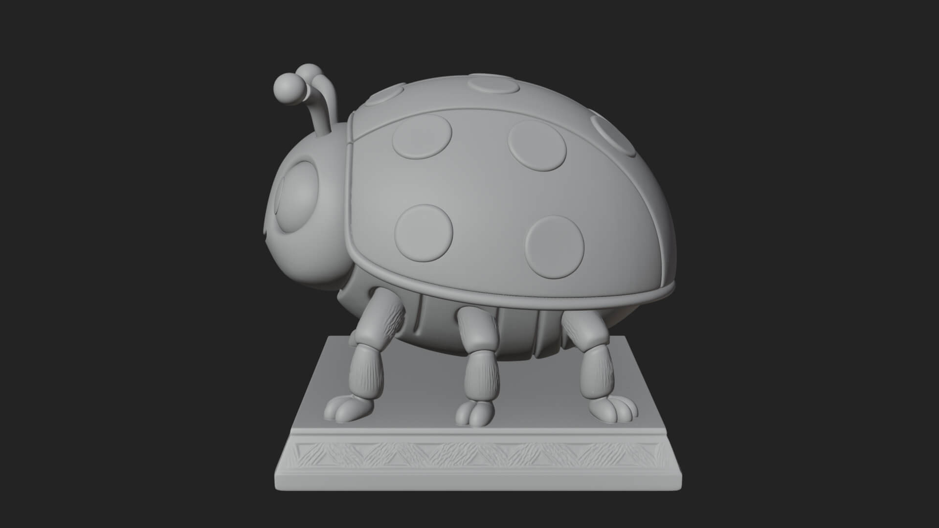 Ladybug Beetle Statue Design 6 3D Print Model 3D Model