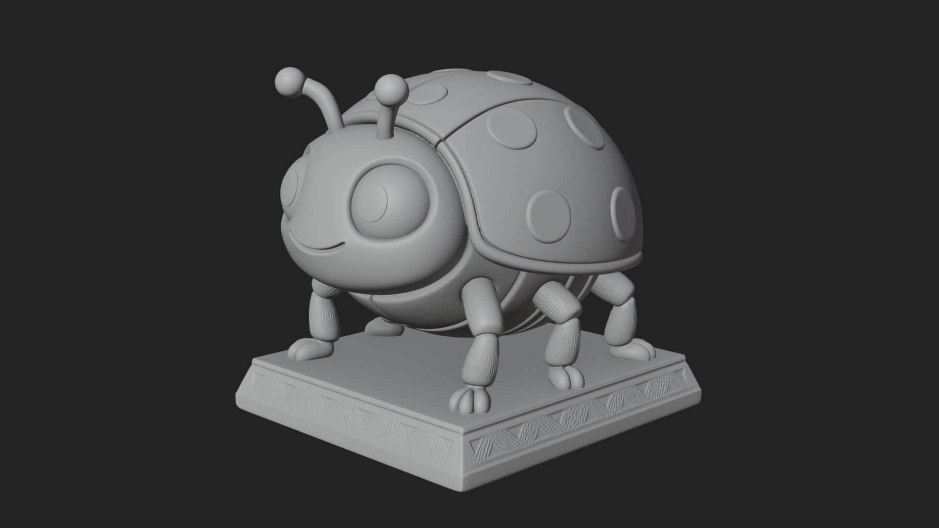 Ladybug Beetle Statue Design 6 3D Print Model 3D Model