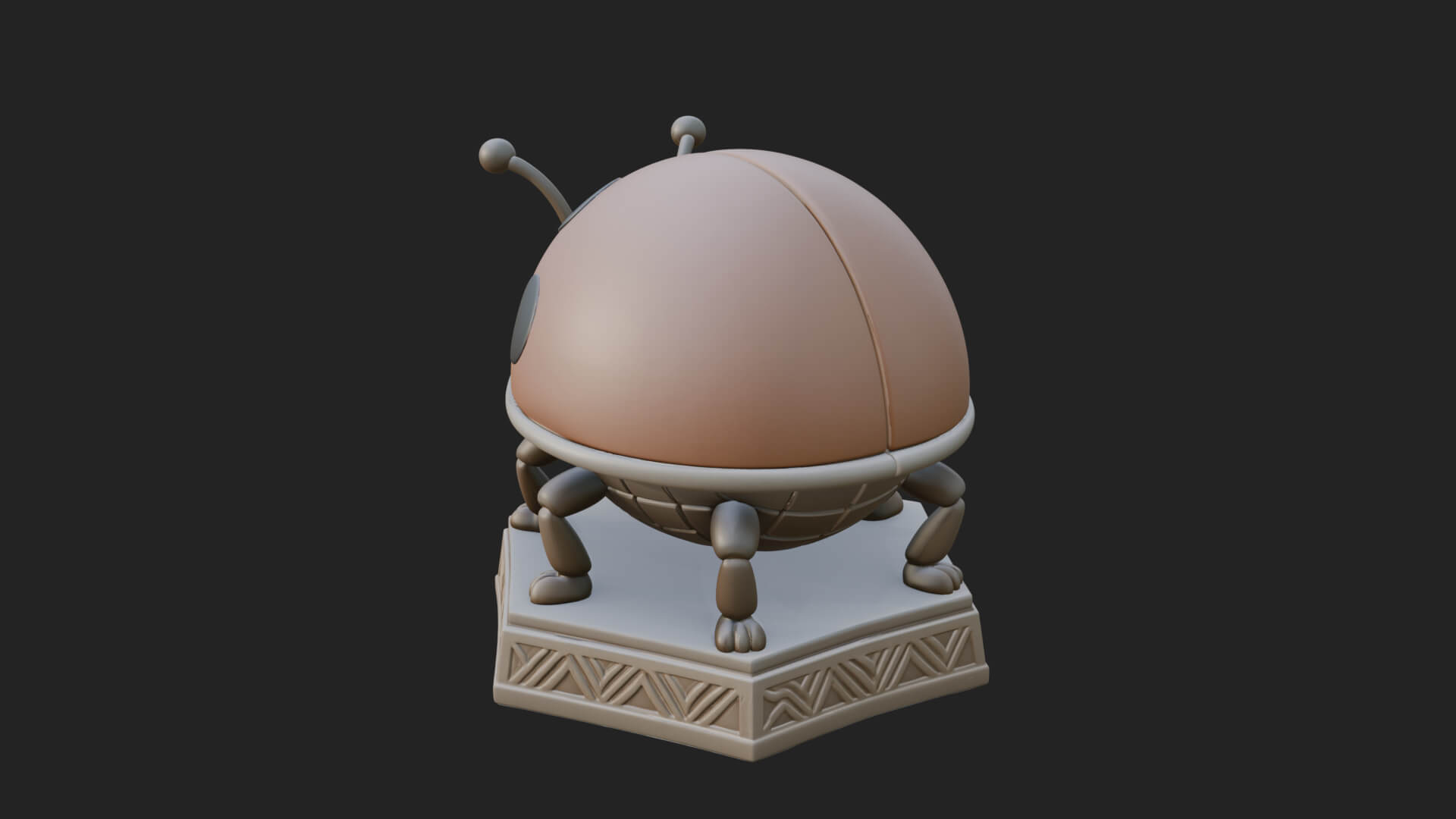 Ladybug Beetle Statue Design 7 3D Print Model 3D Model