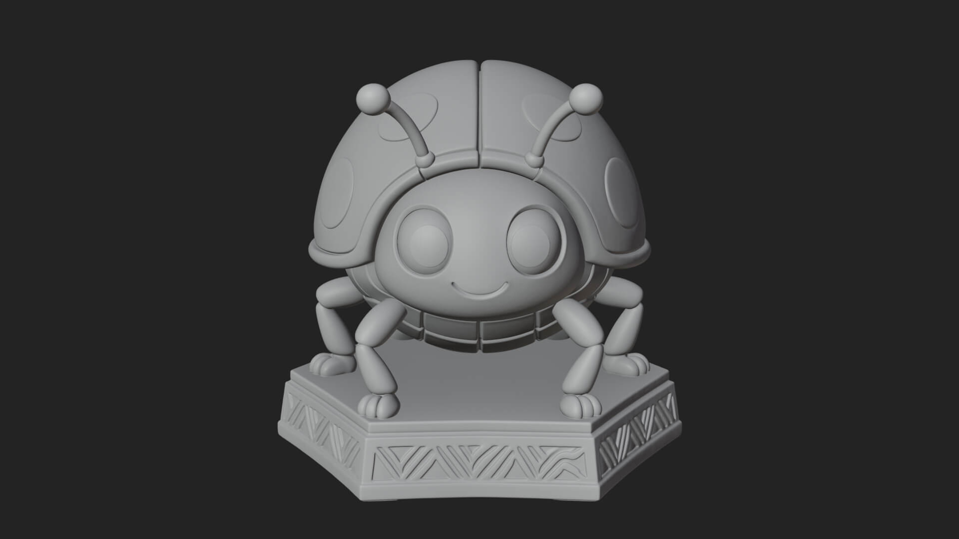 Ladybug Beetle Statue Design 7 3D Print Model 3D Model