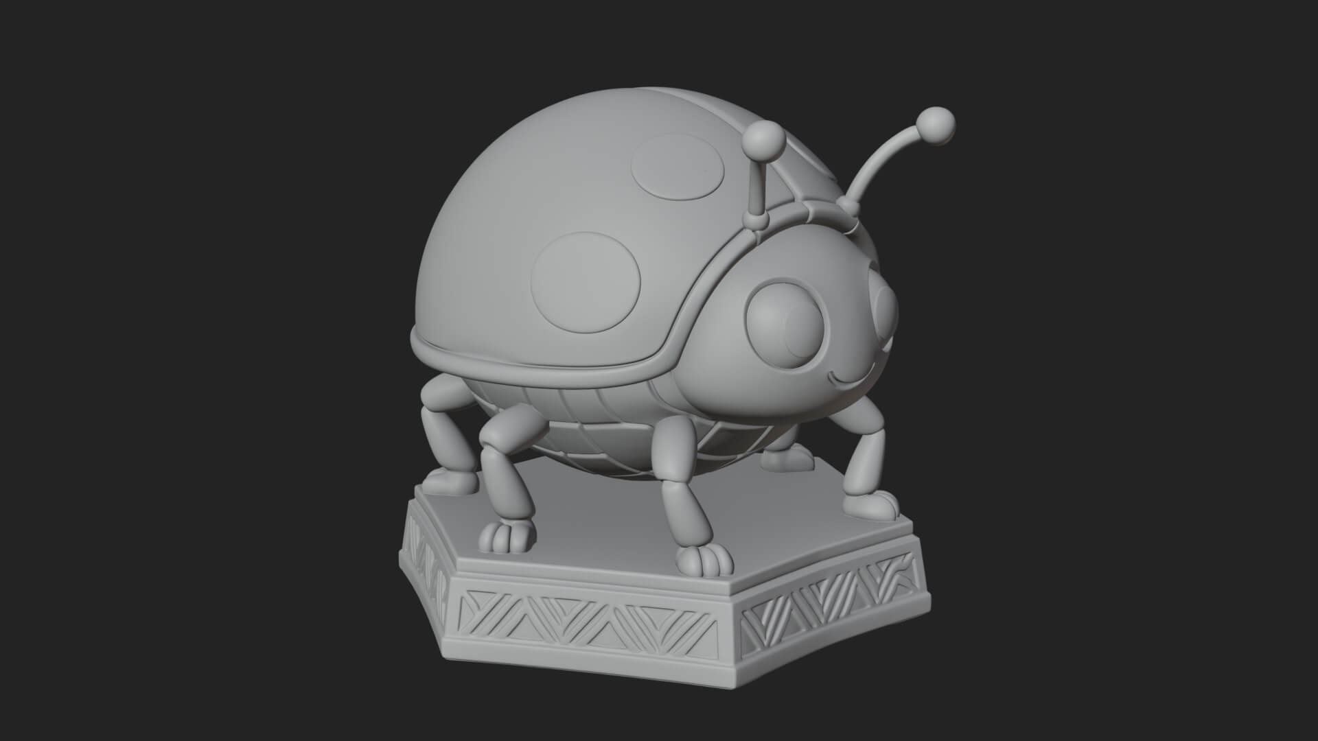 Ladybug Beetle Statue Design 7 3D Print Model 3D Model