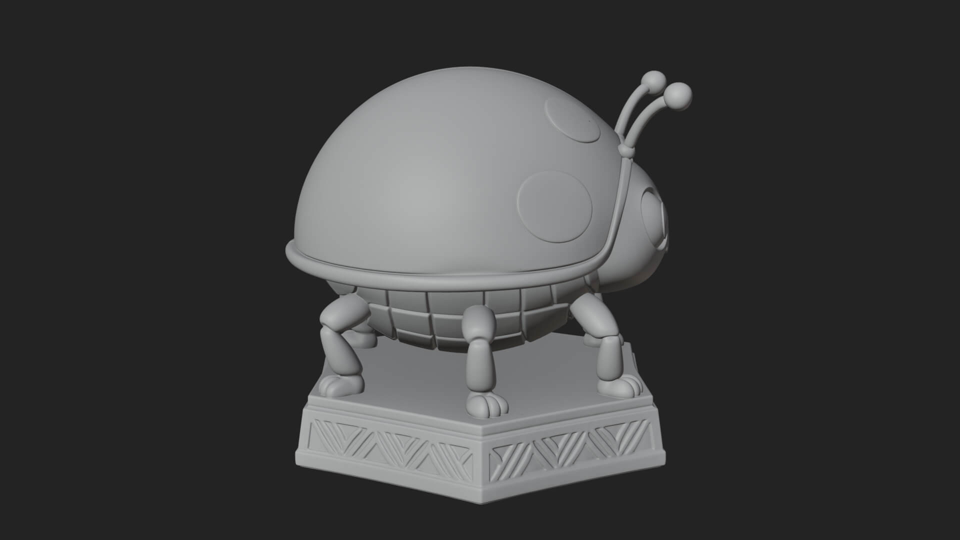 Ladybug Beetle Statue Design 7 3D Print Model 3D Model