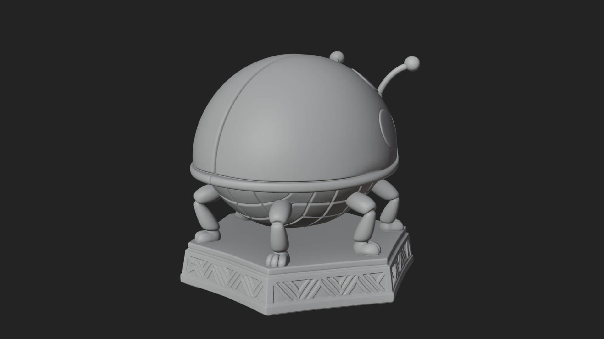 Ladybug Beetle Statue Design 7 3D Print Model 3D Model