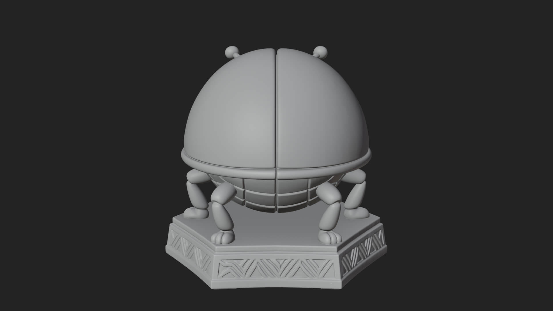 Ladybug Beetle Statue Design 7 3D Print Model 3D Model