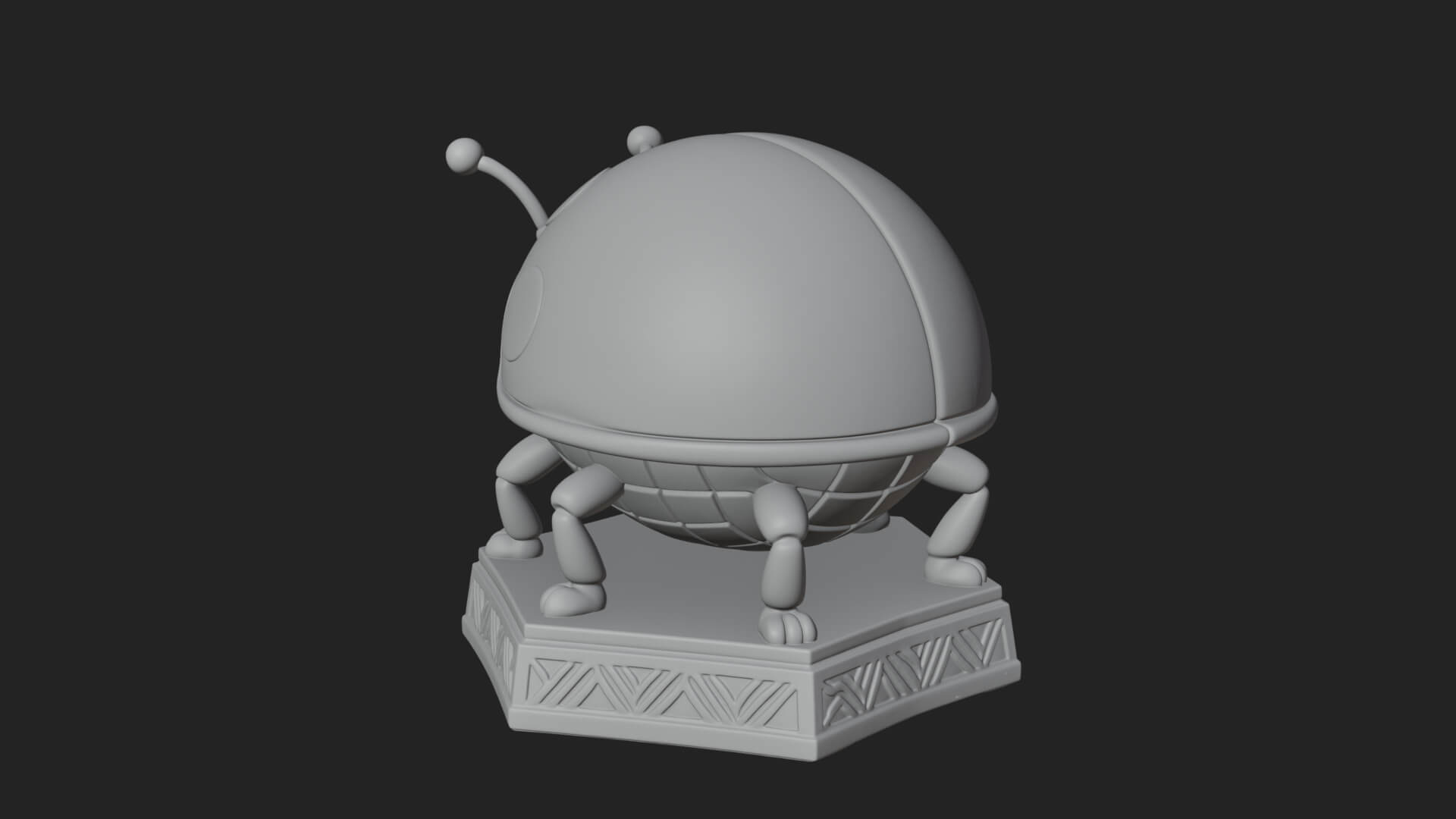 Ladybug Beetle Statue Design 7 3D Print Model 3D Model