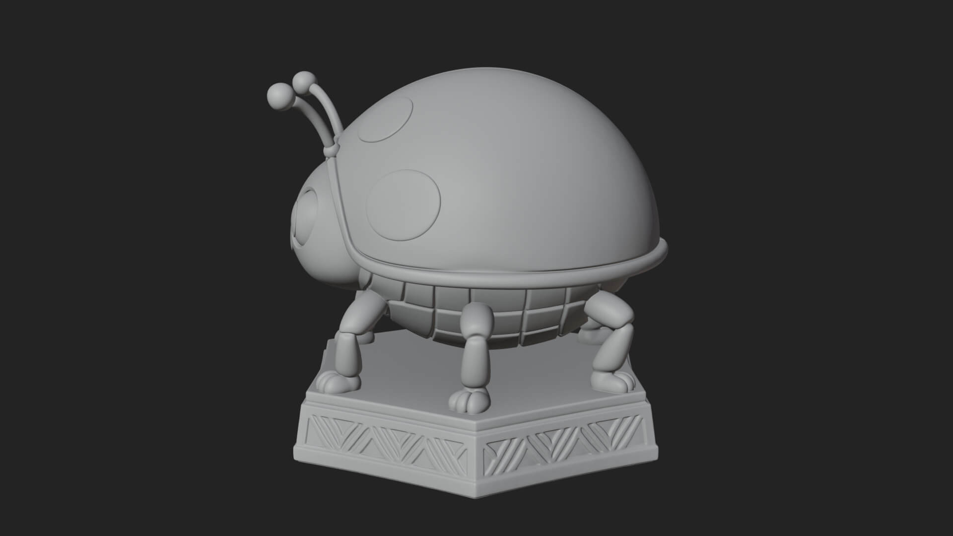 Ladybug Beetle Statue Design 7 3D Print Model 3D Model