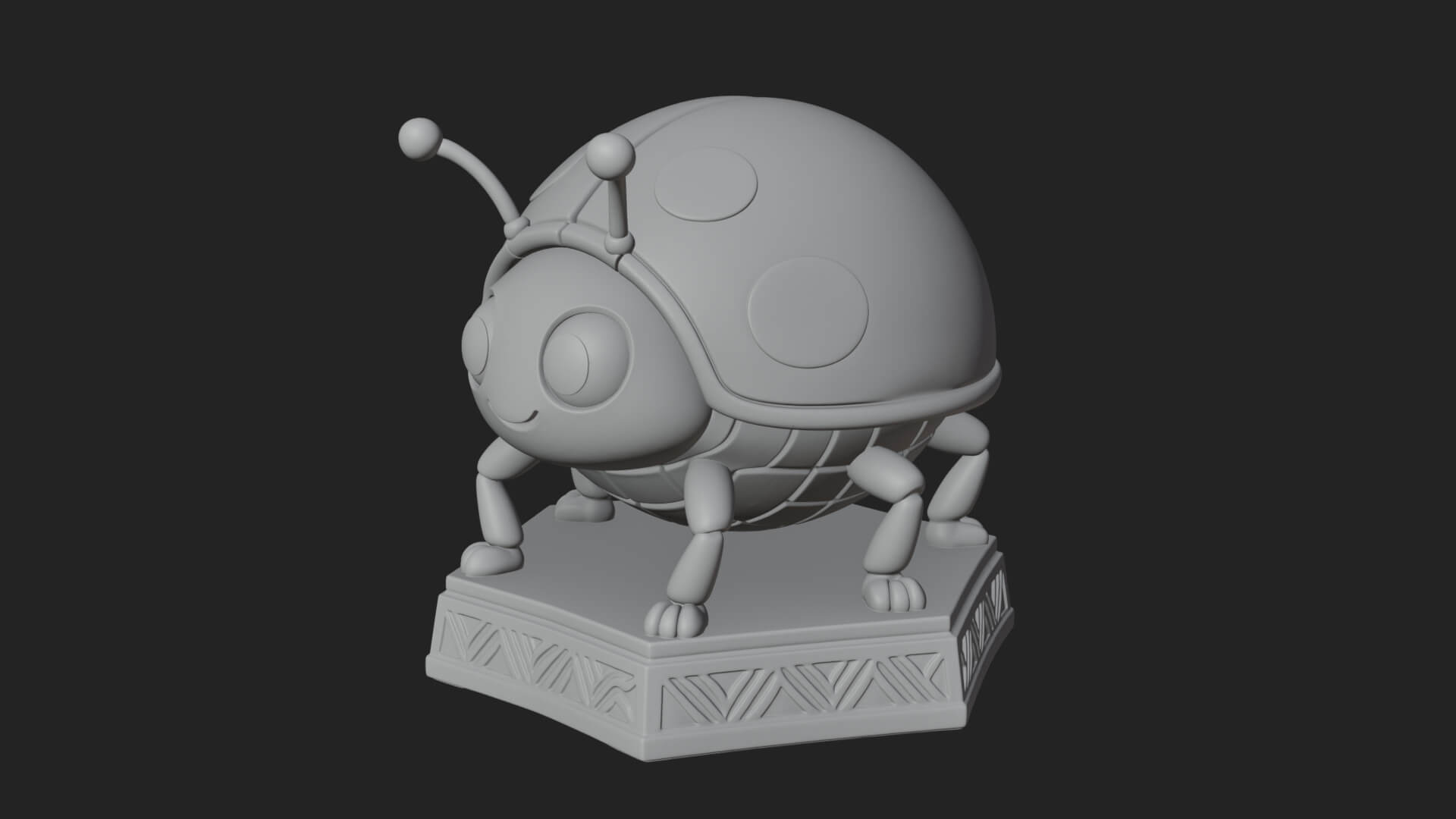 Ladybug Beetle Statue Design 7 3D Print Model 3D Model