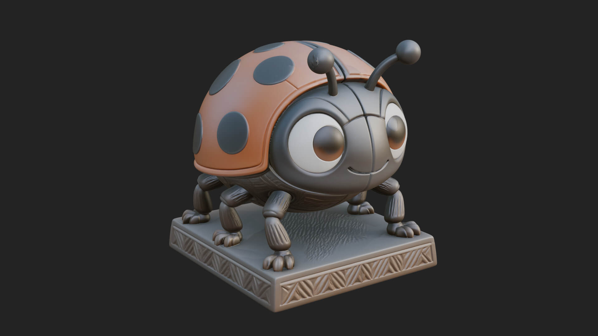 Ladybug Beetle Statue Design 8 3D Print Model 3D Model