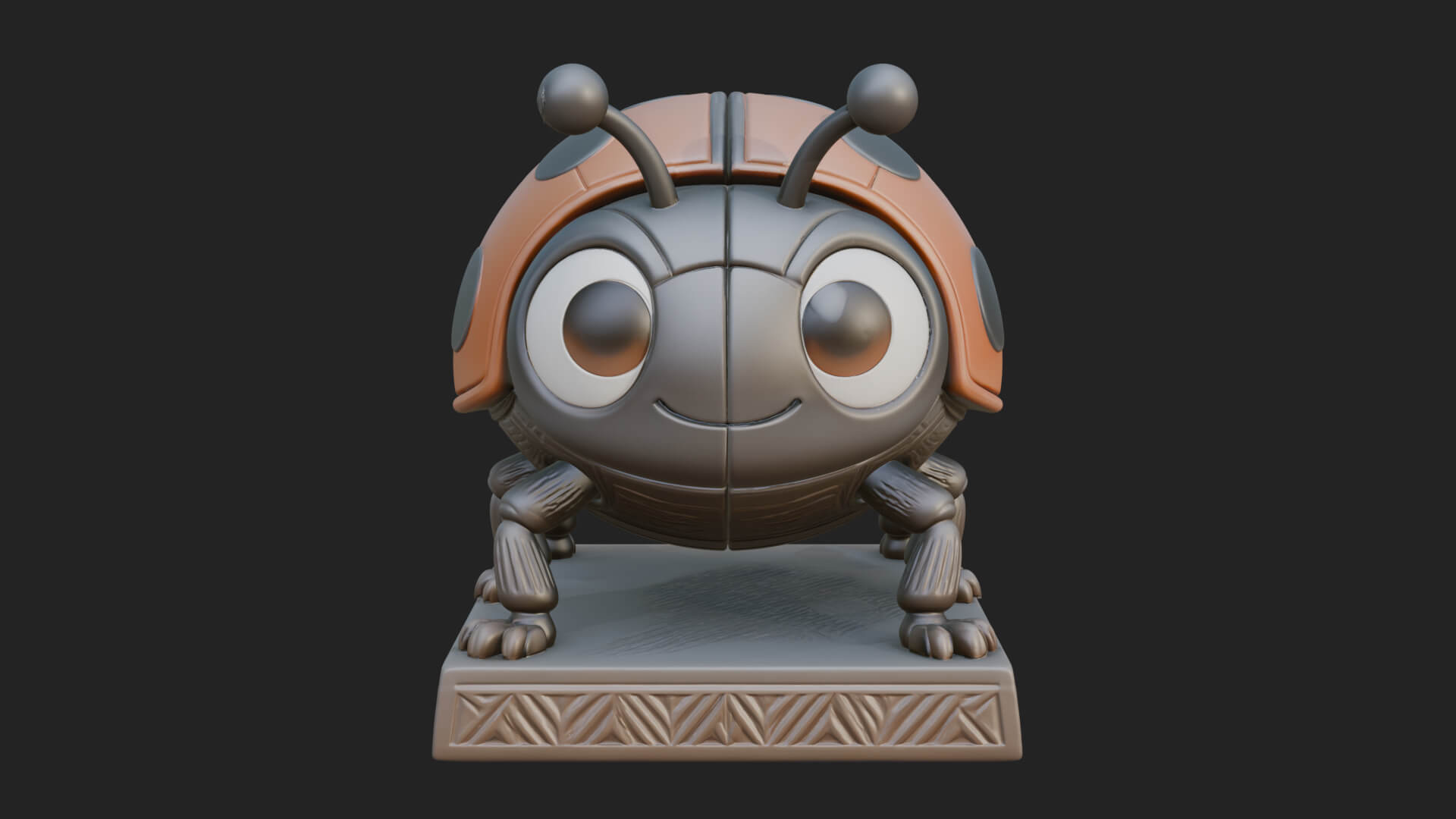 Ladybug Beetle Statue Design 8 3D Print Model 3D Model
