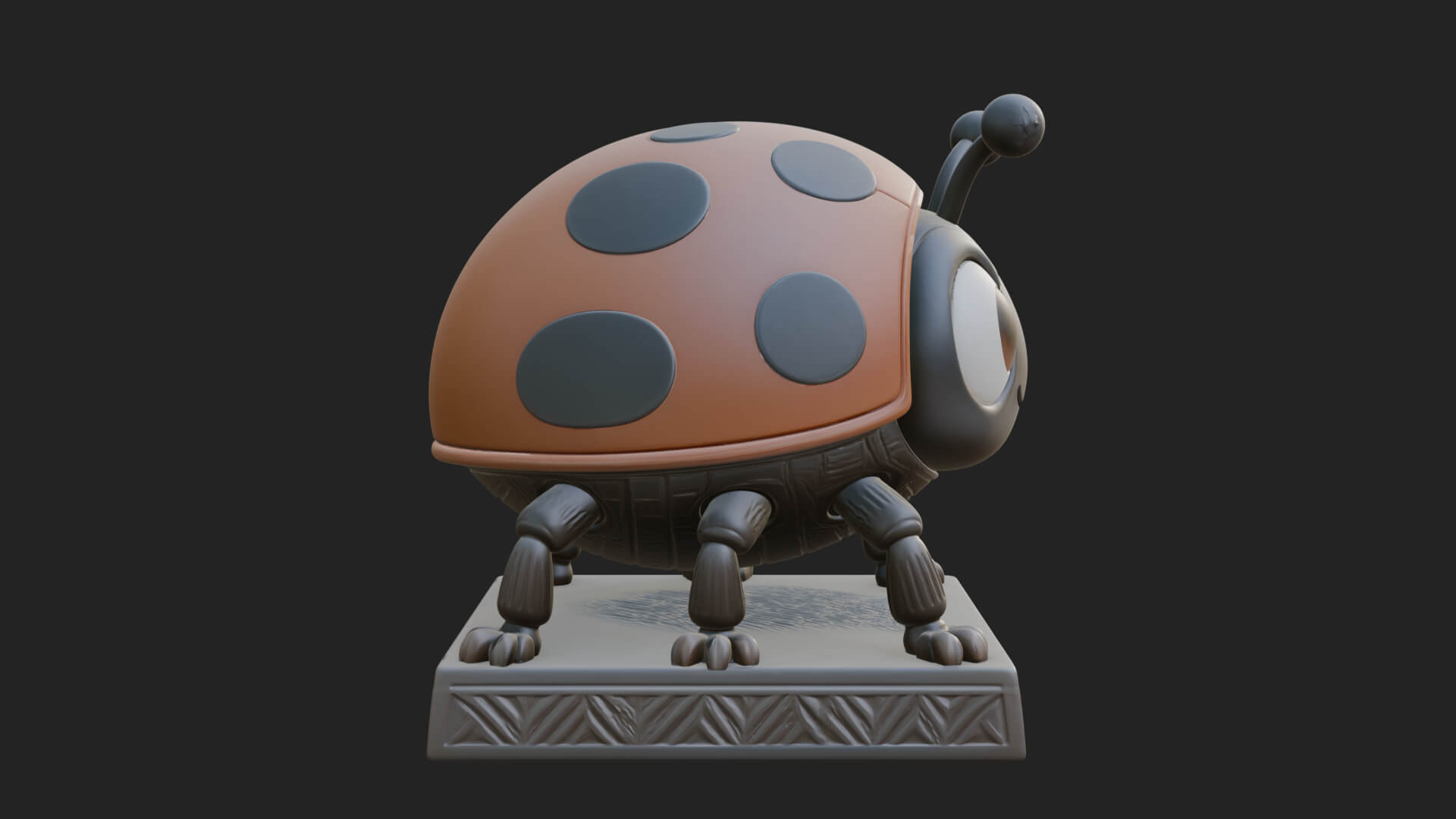 Ladybug Beetle Statue Design 8 3D Print Model 3D Model