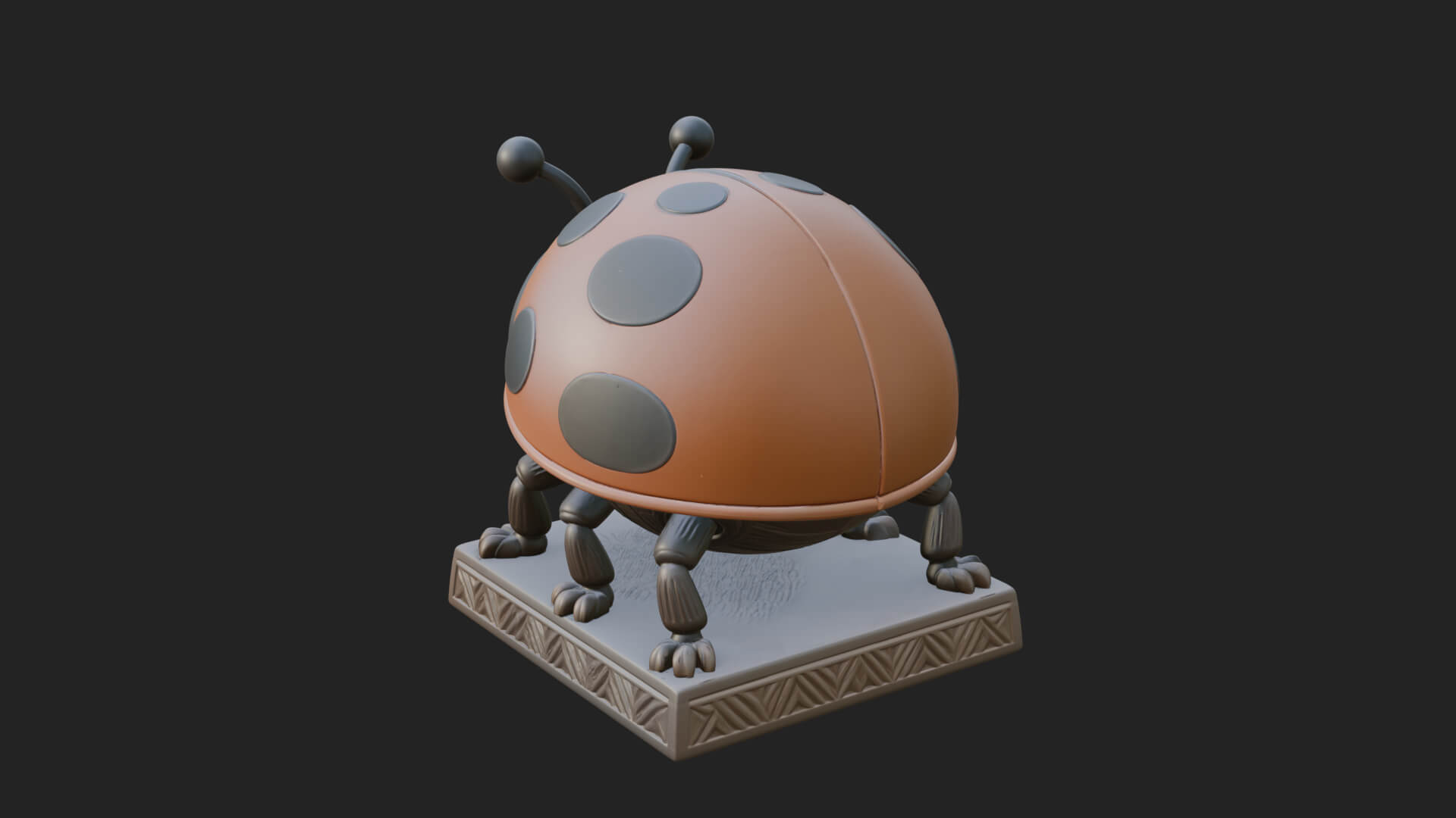 Ladybug Beetle Statue Design 8 3D Print Model 3D Model