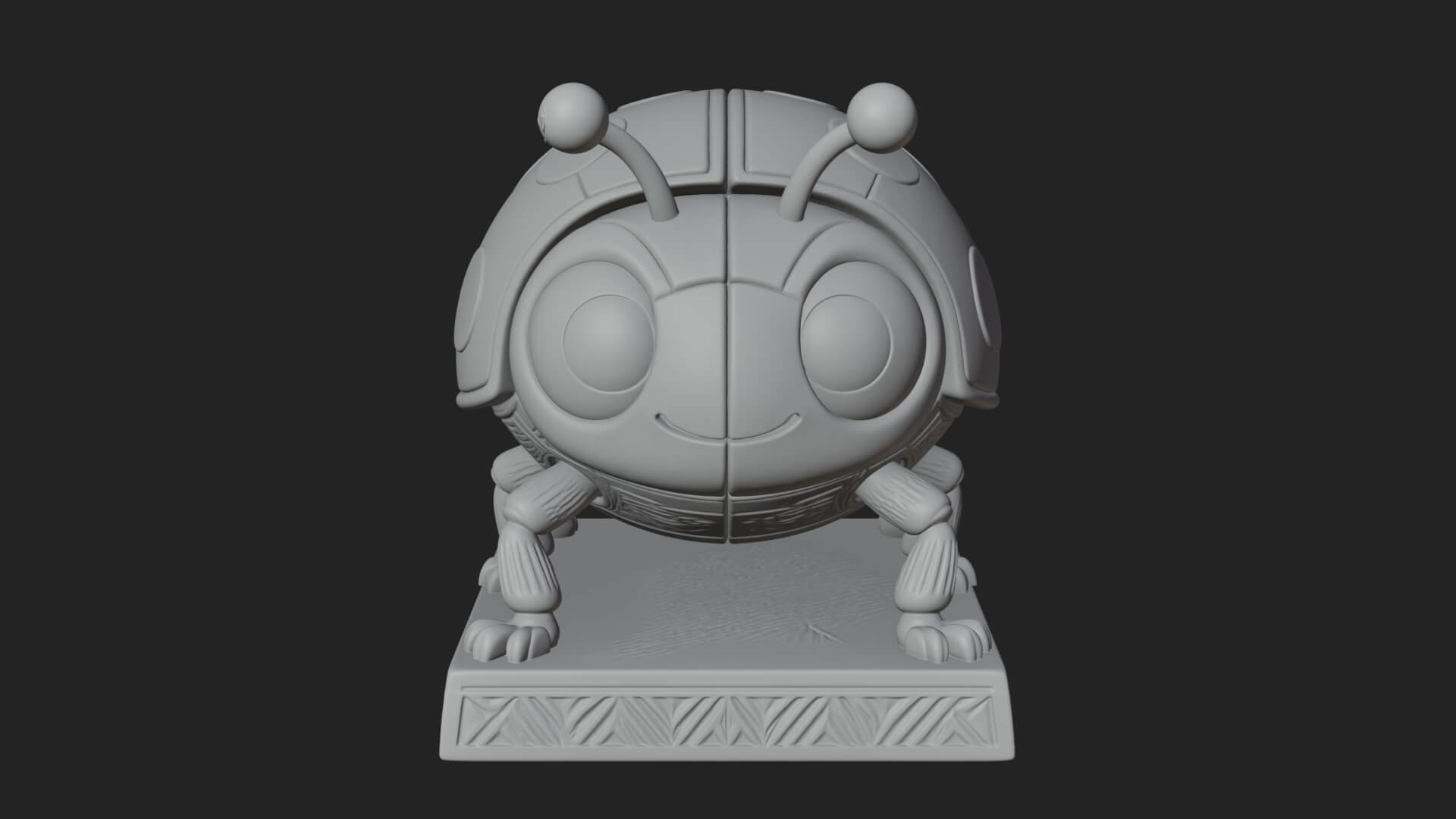 Ladybug Beetle Statue Design 8 3D Print Model 3D Model