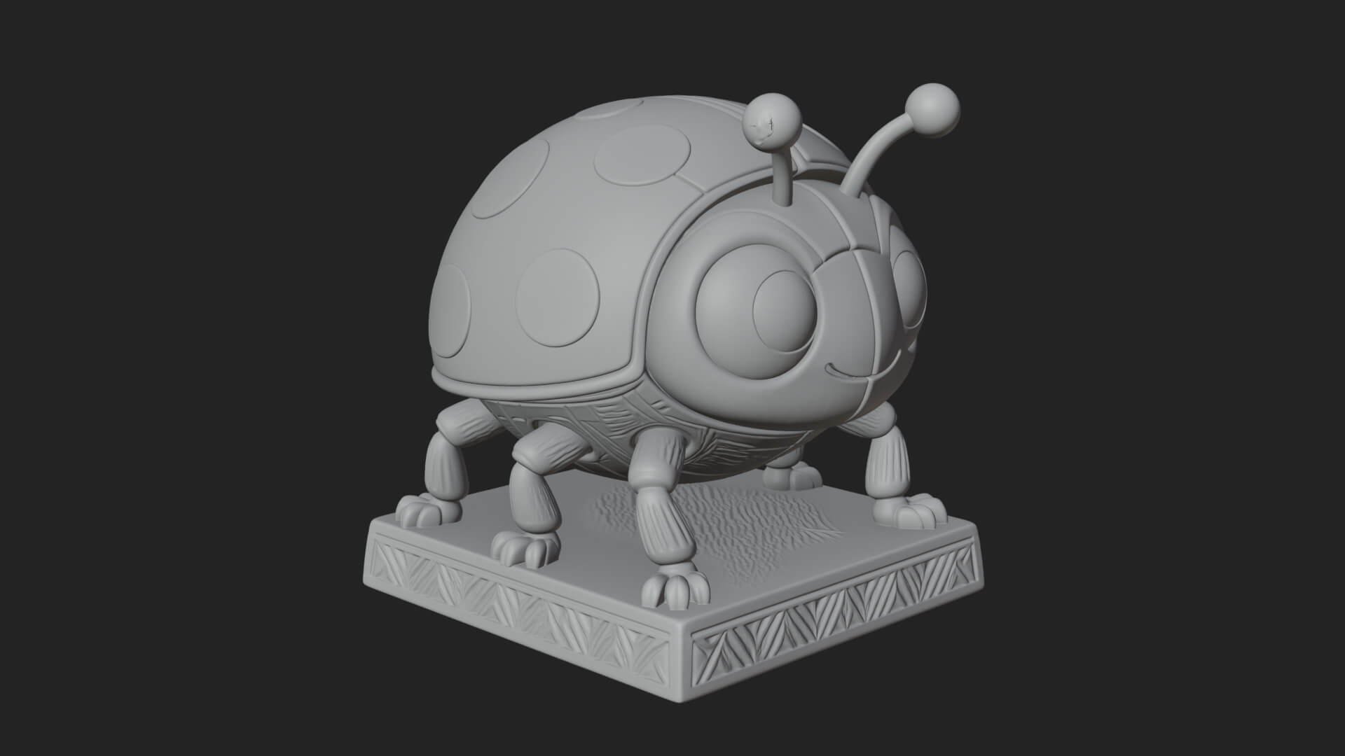 Ladybug Beetle Statue Design 8 3D Print Model 3D Model
