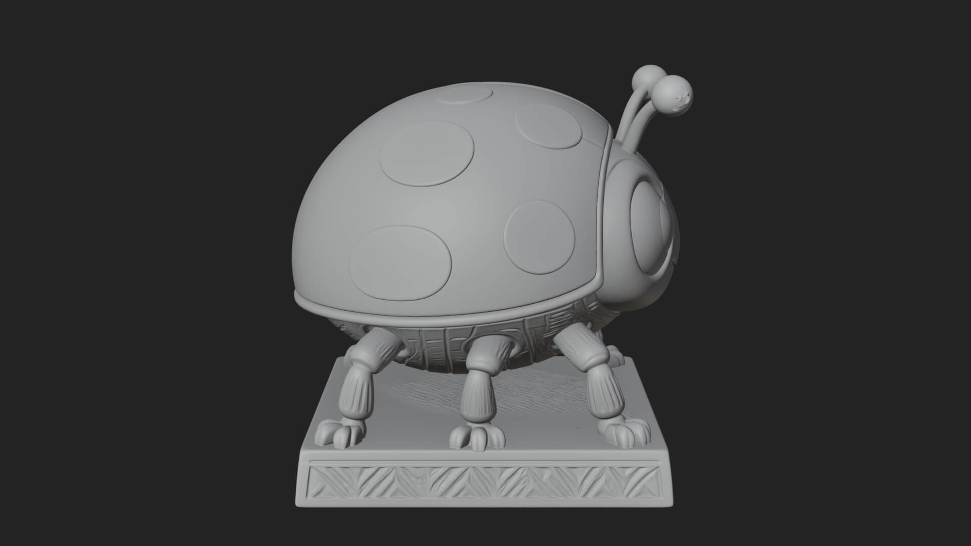 Ladybug Beetle Statue Design 8 3D Print Model 3D Model