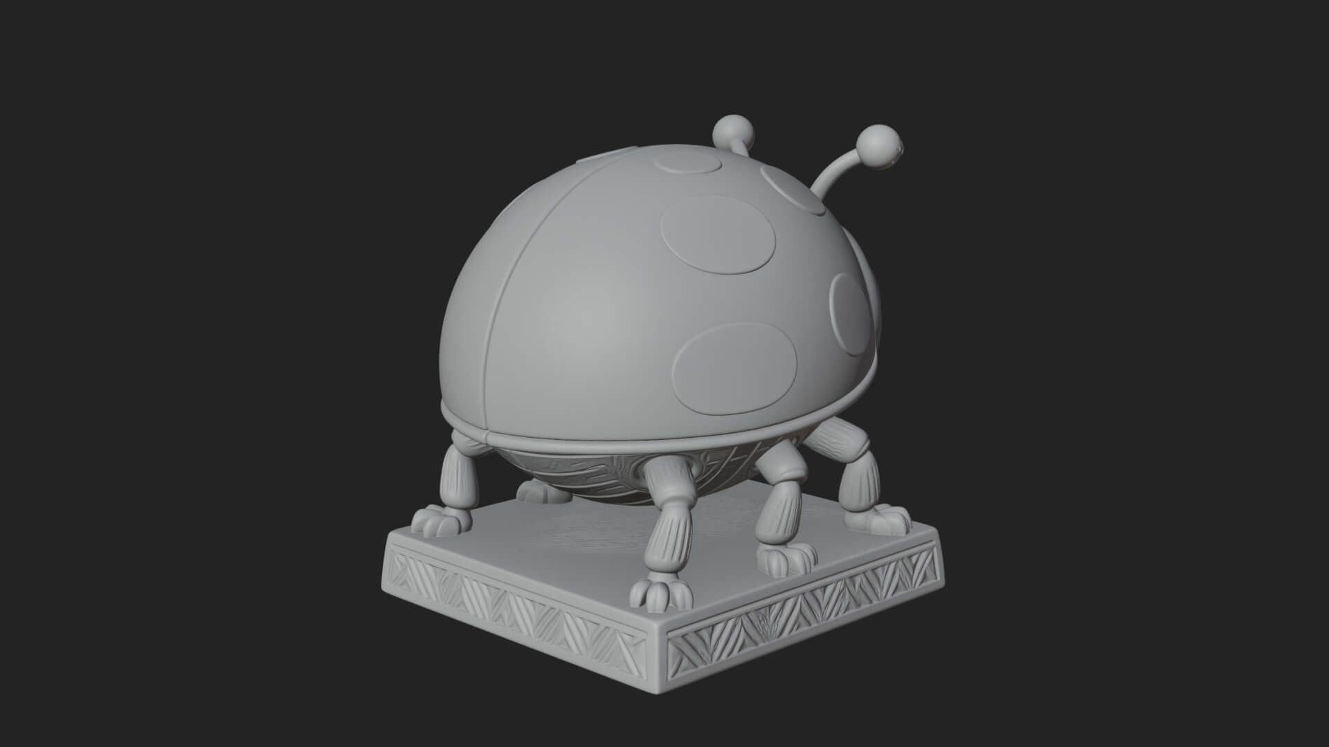 Ladybug Beetle Statue Design 8 3D Print Model 3D Model