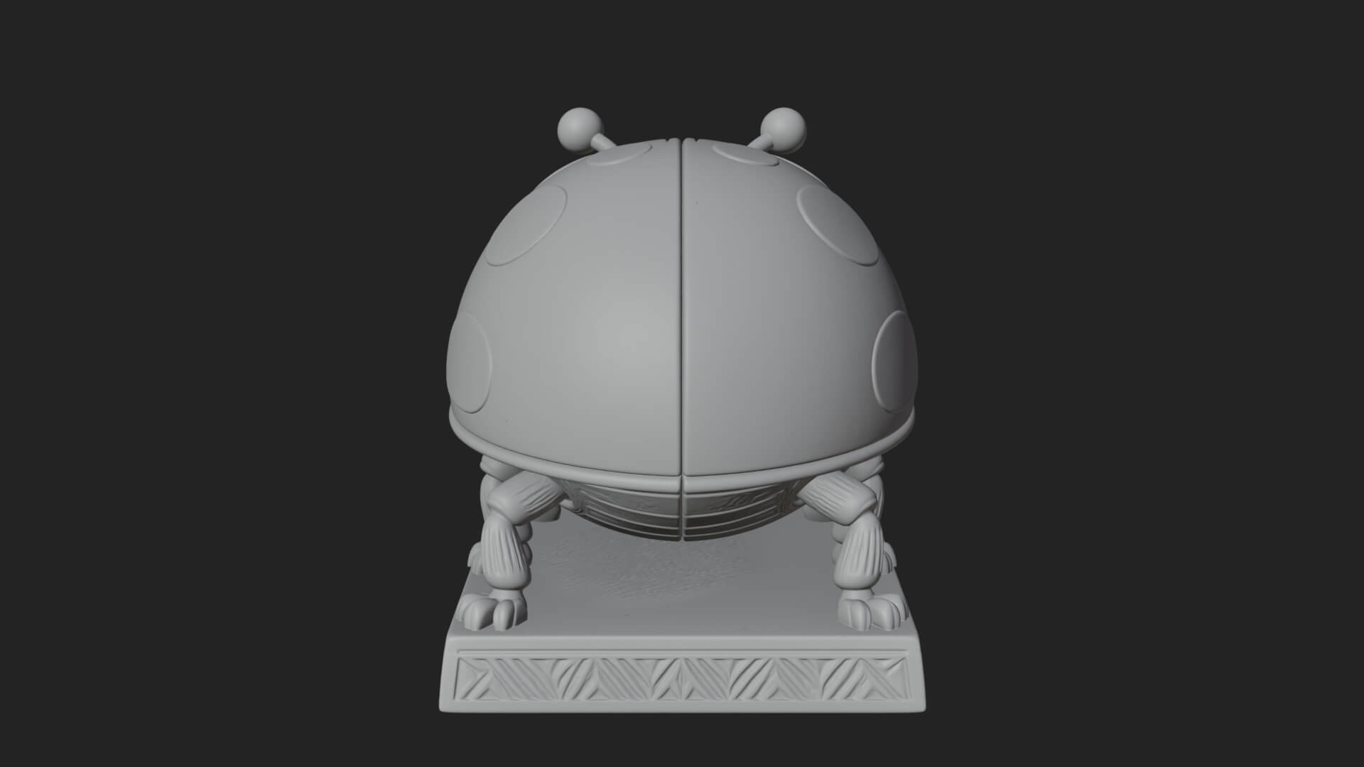 Ladybug Beetle Statue Design 8 3D Print Model 3D Model