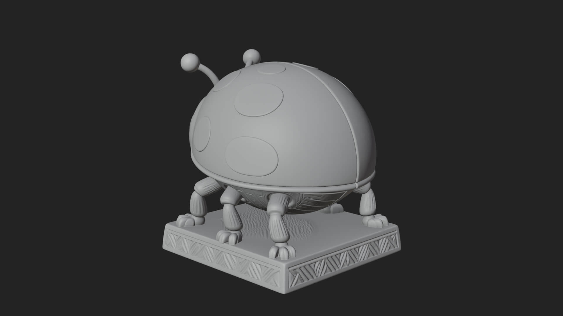 Ladybug Beetle Statue Design 8 3D Print Model 3D Model
